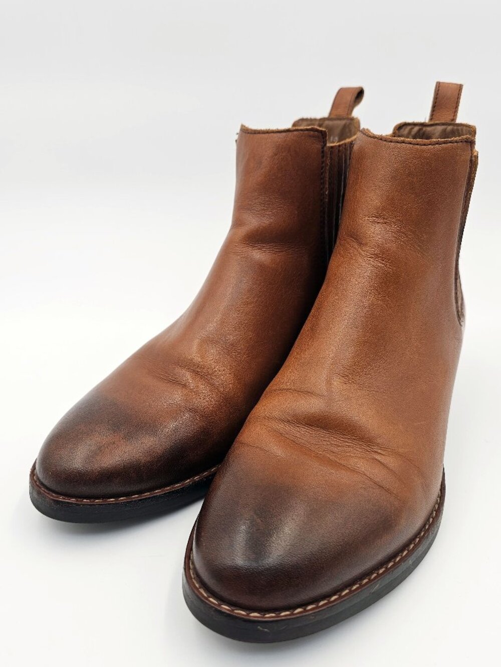 Thursday Boot Co Brown Leather Chelsea Ankle Boots Rubber Sole Women's Size 6